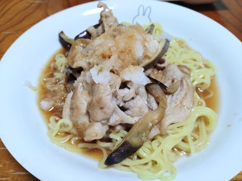 ガッツリ☆サッパリ 豚ナス冷やし中華